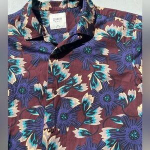 Men's Katin Shirt Multicolor Hawaiian M Huckberry Surf Beach Casual City TIKI